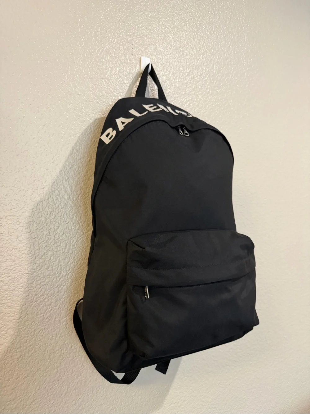 Balenciaga Black Logo-Trim Backpack